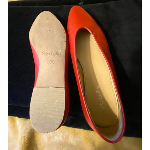Seychelles “Dreamer” Women's Pull On Flat Cherry Red Shoe Size 8 Leather Comfort - Picture 8 of 11